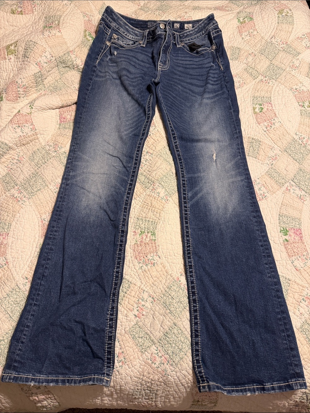Miss Me Dark Blue Flare Jeans